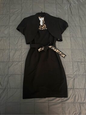 Jessica Howard black leopard print dress w #formal #sabrinacarpenter